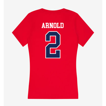 Arizona - NCAA Men's Basketball : Addison Arnold - Women's V-Neck T-Shirt-1