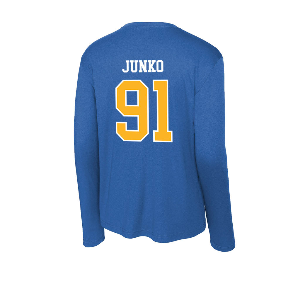 Pittsburgh - NCAA Football : Caleb Junko - Activewear Long Sleeve T-Shirt-1