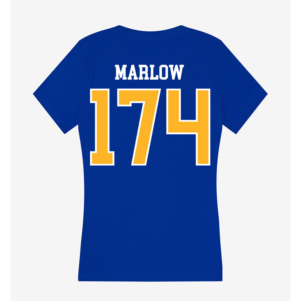 Pittsburgh - NCAA Wrestling : Bode Marlow - Women's V-Neck T-Shirt-1