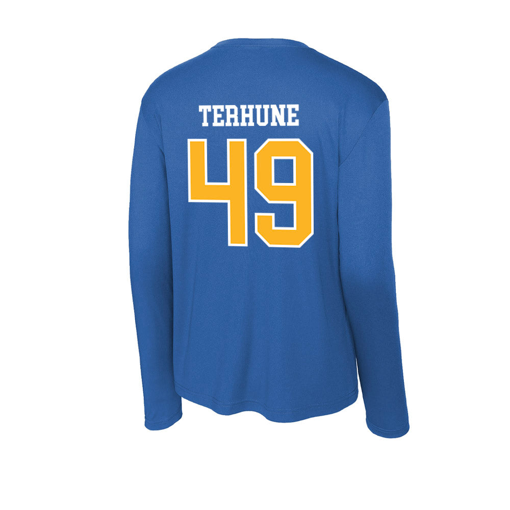 Pittsburgh - NCAA Baseball : Isaac Terhune - Activewear Long Sleeve T-Shirt-1