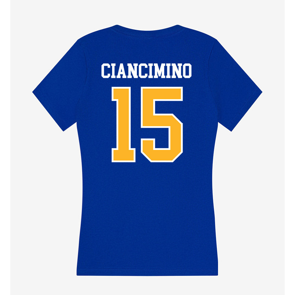 Pittsburgh - NCAA Baseball : joey ciancimino - Women's V-Neck T-Shirt-1