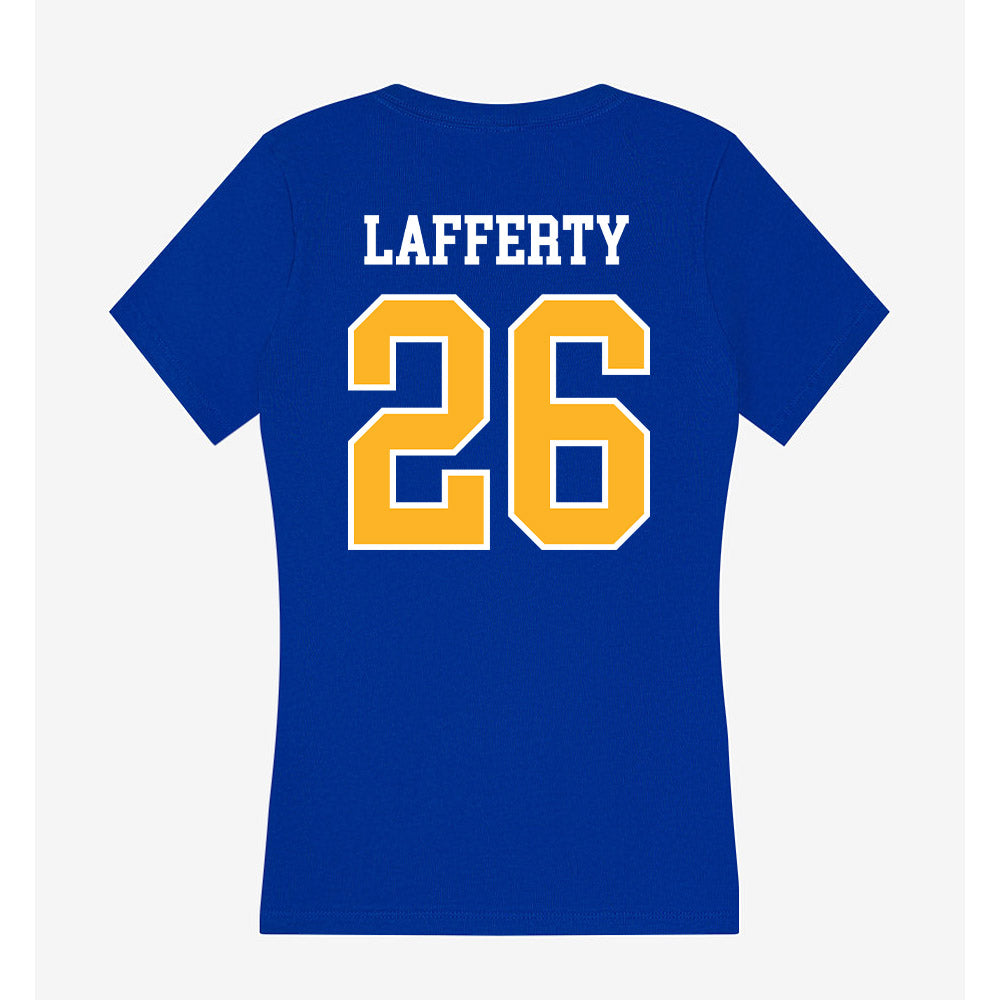 Pittsburgh - NCAA Baseball : Drew Lafferty - Women's V-Neck T-Shirt-1