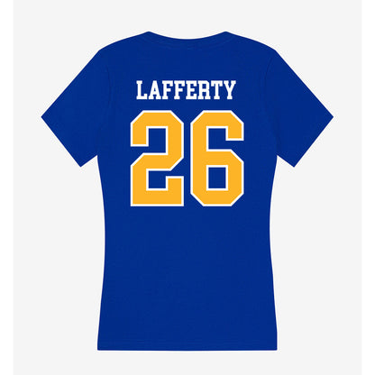 Pittsburgh - NCAA Baseball : Drew Lafferty - Women's V-Neck T-Shirt-1