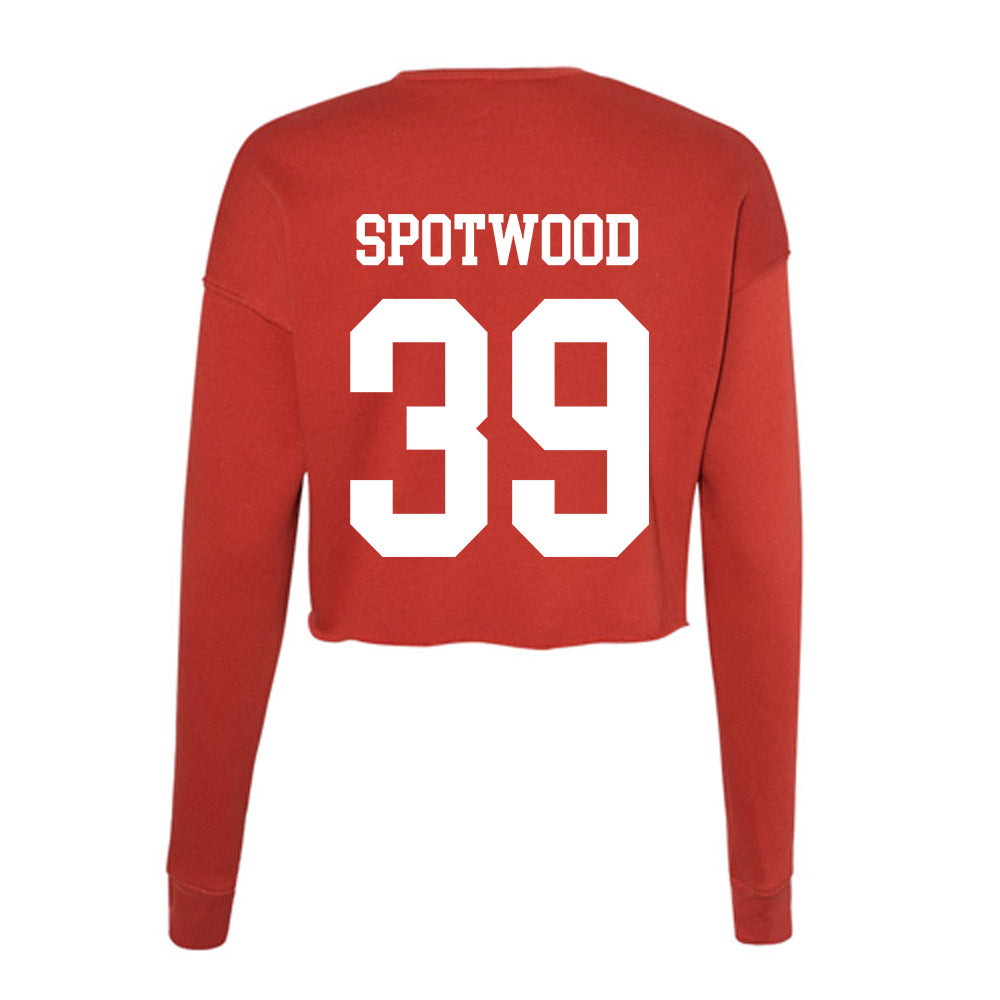 Utah - NCAA Football : Bryan Spotwood - Women's Cropped Crew Fleece-1