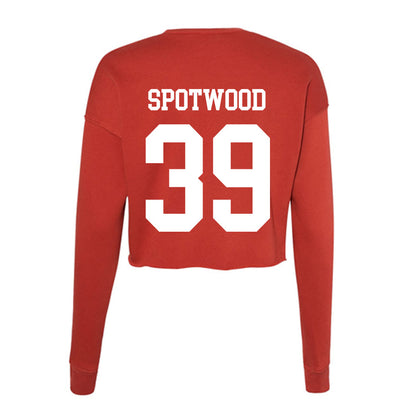 Utah - NCAA Football : Bryan Spotwood - Women's Cropped Crew Fleece-1