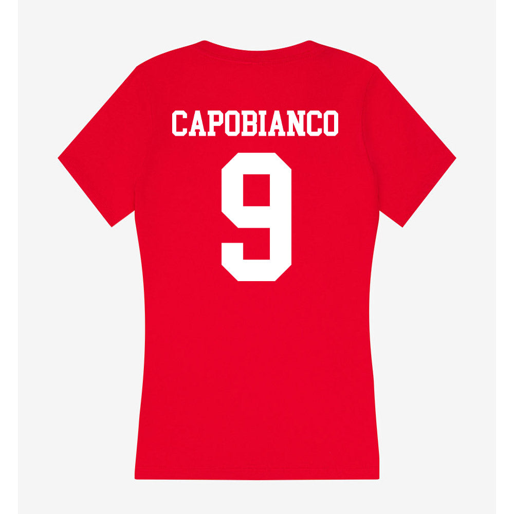 Utah - NCAA Softball : Emily Capobianco - Women's V-Neck T-Shirt-1