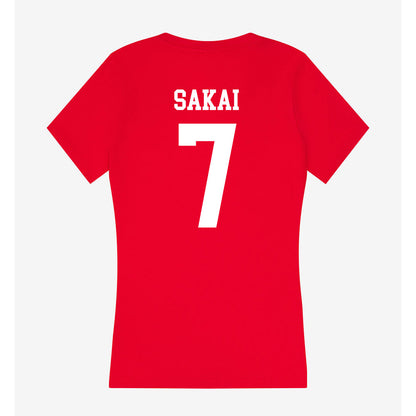 Utah - NCAA Softball : Sianni Sakai - Women's V-Neck T-Shirt-1