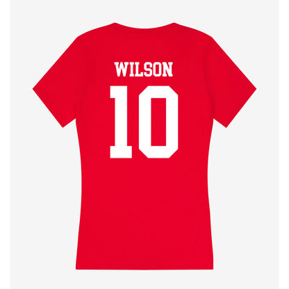 Utah - NCAA Softball : Danika Wilson - Women's V-Neck T-Shirt-1
