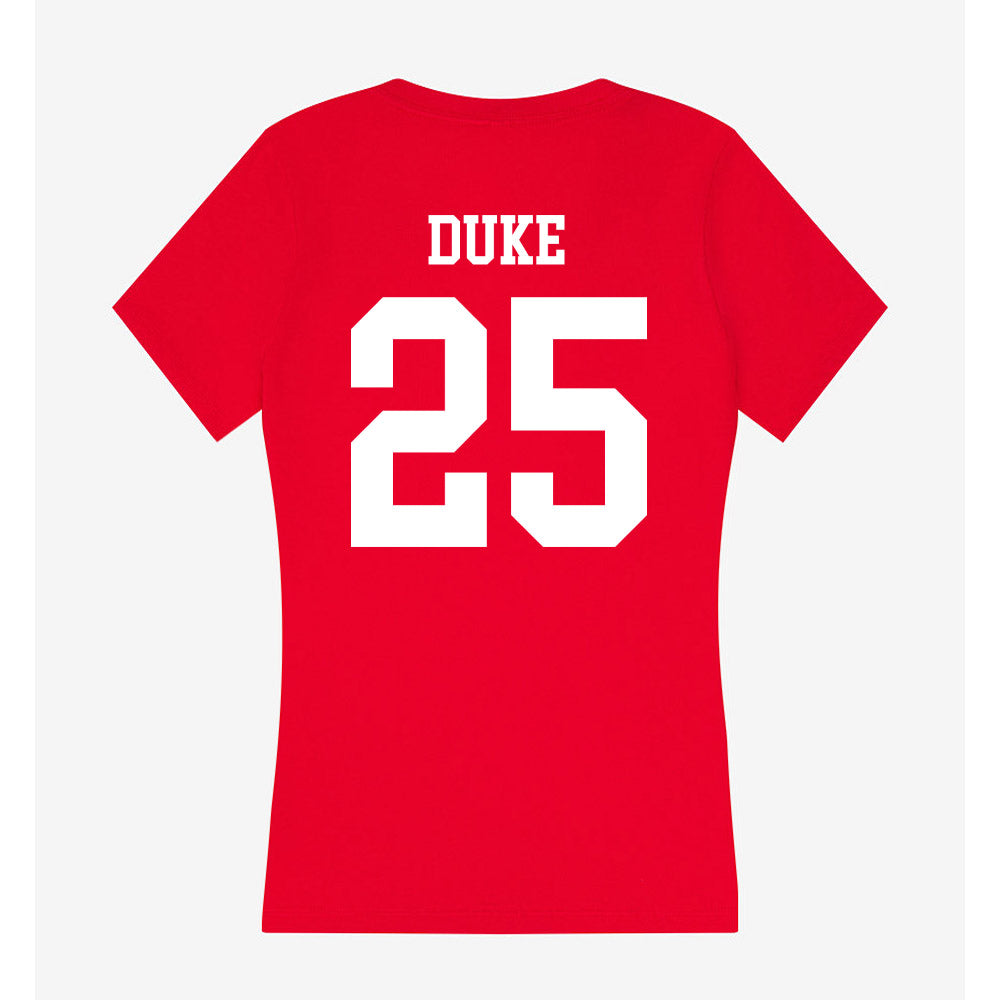 Utah - NCAA Football : Bryce Duke - Women's V-Neck T-Shirt-1