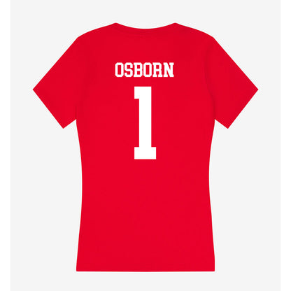 Utah - NCAA Men's Lacrosse : Jacob Osborn - Women's V-Neck T-Shirt-1