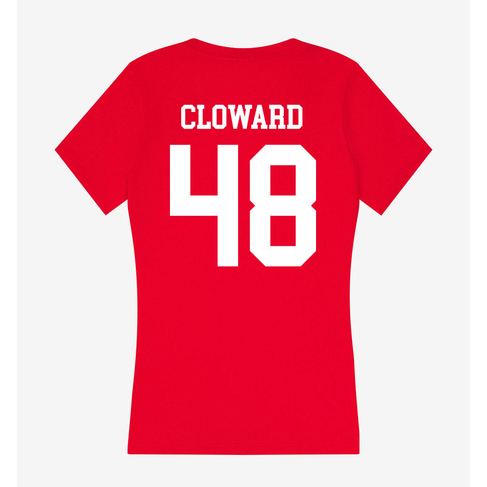 Utah - NCAA Football : Alex Cloward - Women's V-Neck T-Shirt-1