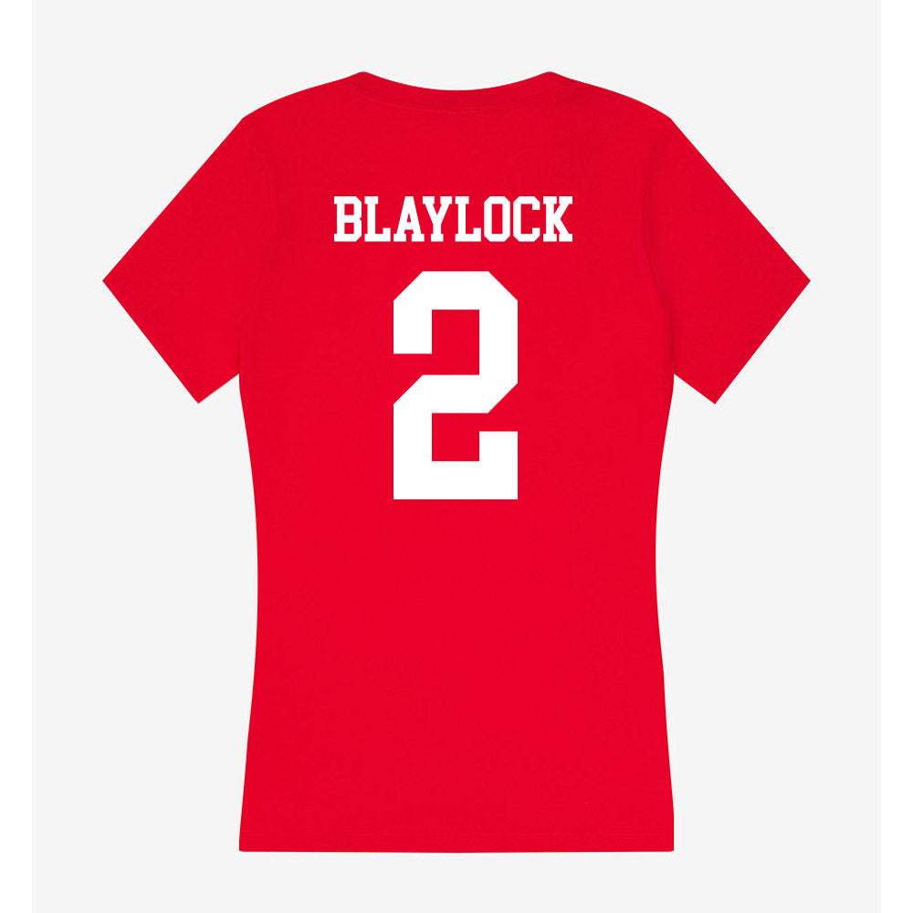 Utah - NCAA Women's Soccer : Callie Blaylock - Women's V-Neck T-Shirt-1