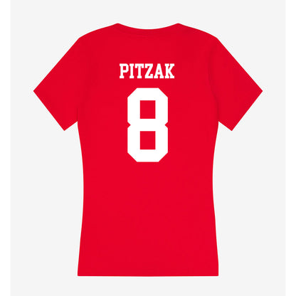 Utah - NCAA Beach Volleyball : Kylie Pitzak - Women's V-Neck T-Shirt-1