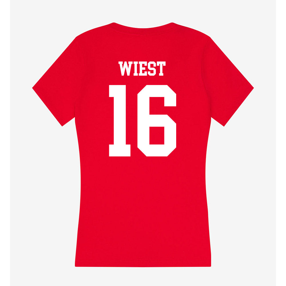 Utah - NCAA Women's Volleyball : Devyn Wiest - Women's V-Neck T-Shirt-1