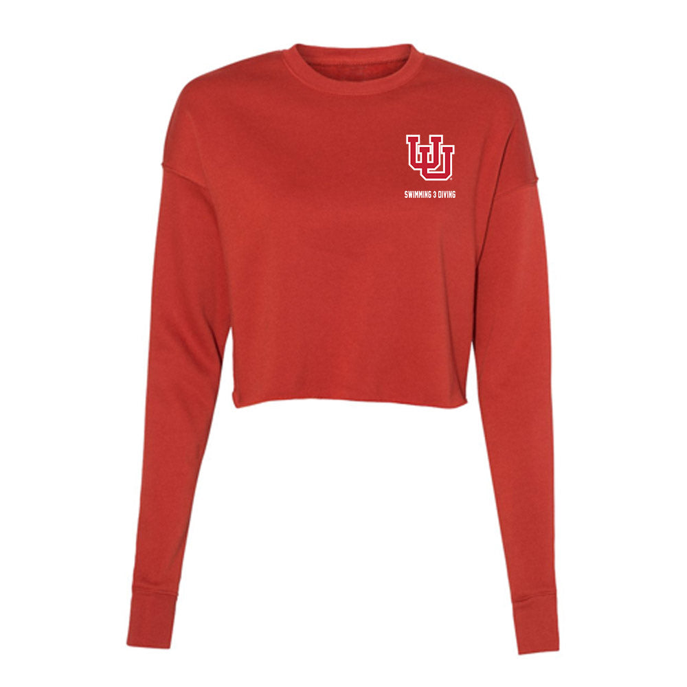 Utah - NCAA Men's Swimming & Diving : Daniel Yi - Women's Cropped Crew Fleece-0