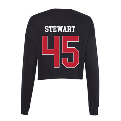 Georgia - NCAA Baseball : Bradley Stewart - Women's Cropped Crew Fleece-1