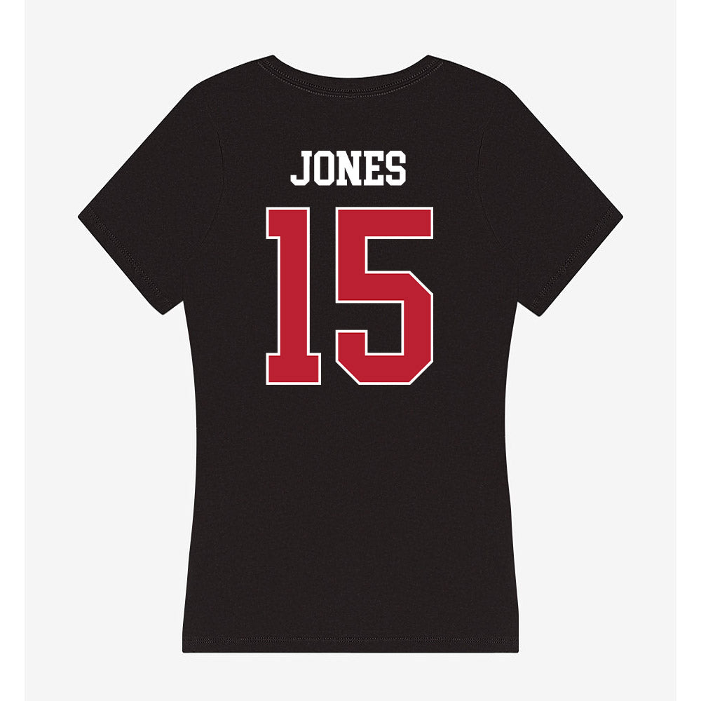 Georgia - NCAA Football : Demello Jones - Women's V-Neck T-Shirt-1