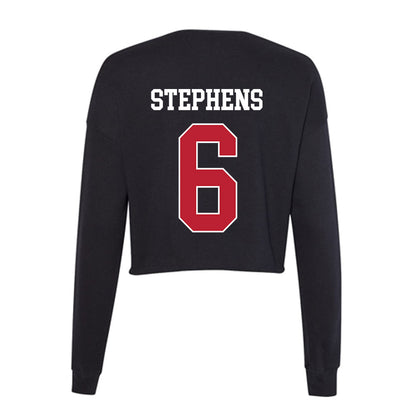Georgia - NCAA Baseball : Jordan Stephens - Women's Cropped Crew Fleece-1