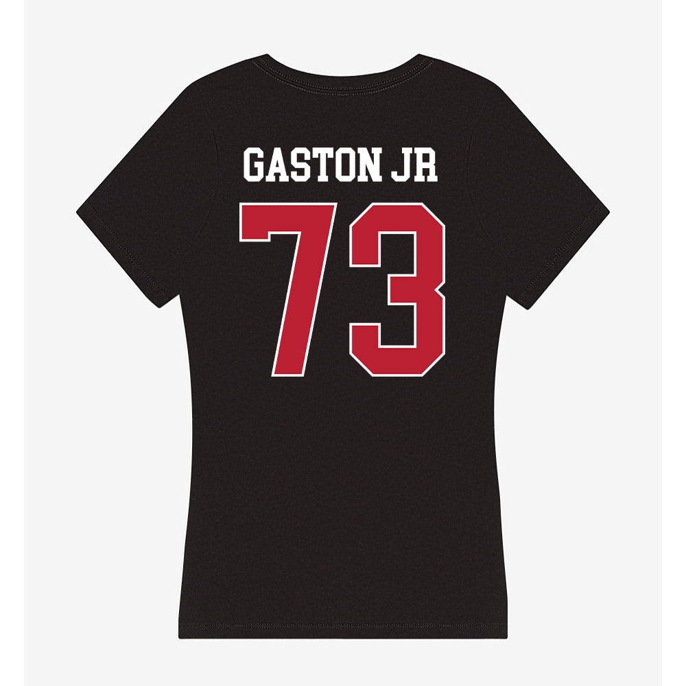 Georgia - NCAA Football : Juan Gaston Jr - Women's V-Neck T-Shirt-1
