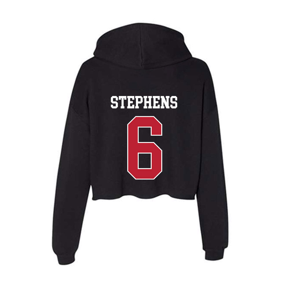 Georgia - NCAA Baseball : Jordan Stephens - Women's Crop Fleece Hoodie-1