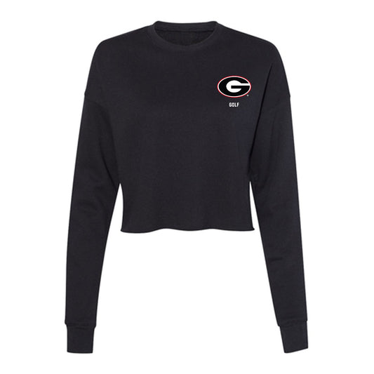 Georgia - NCAA Men's Golf : Grayson Wood - Women's Cropped Crew Fleece-0