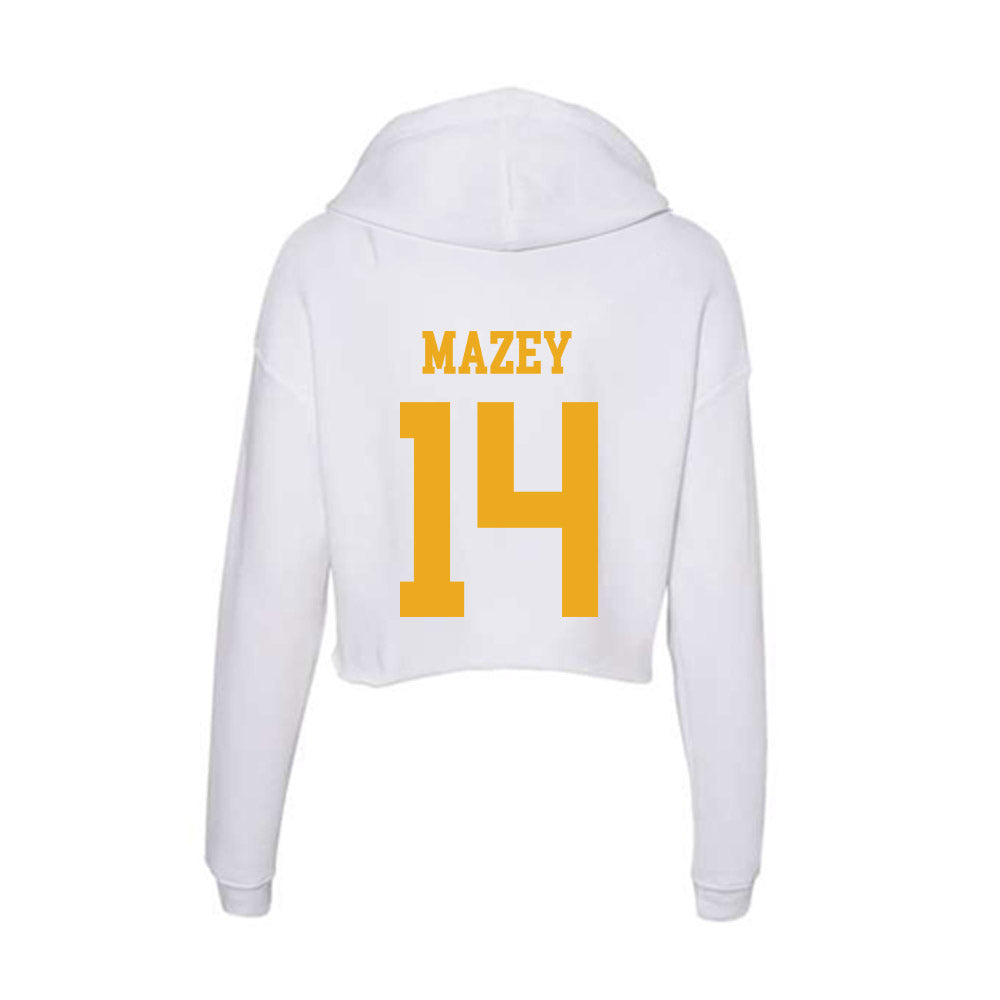 West Virginia - NCAA Baseball : Weston Mazey - Women's Crop Fleece Hoodie-1