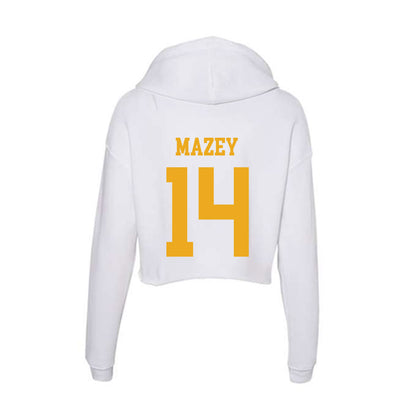 West Virginia - NCAA Baseball : Weston Mazey - Women's Crop Fleece Hoodie-1