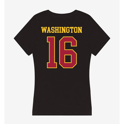 USC - NCAA Football : Tahj Washington - Women's V-Neck T-Shirt-1