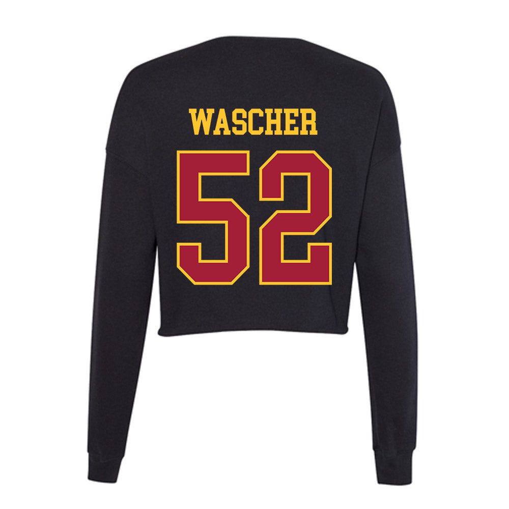 USC - NCAA Football : Willi Wascher - Women's Cropped Crew Fleece-1