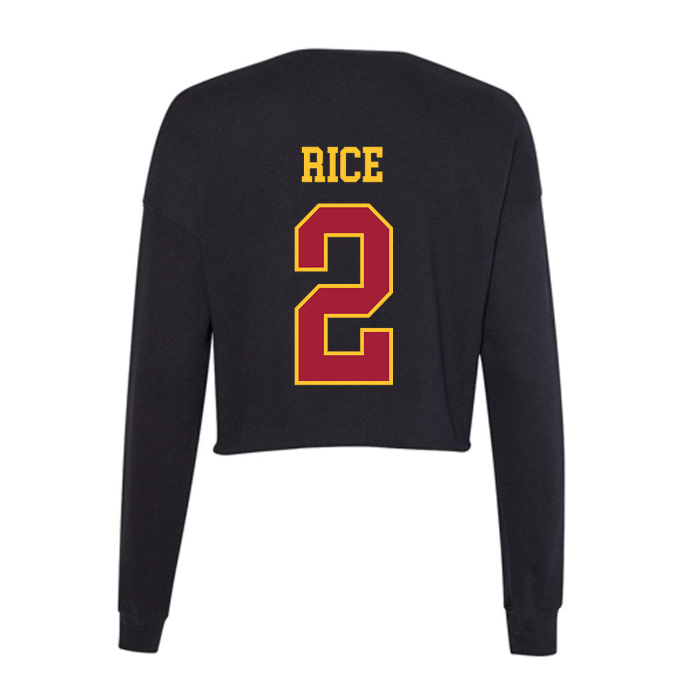 USC - NCAA Football : Brenden Rice - Women's Cropped Crew Fleece-1