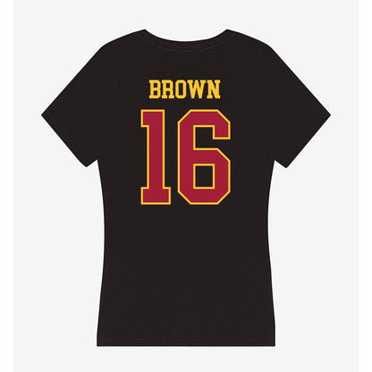 USC - NCAA Football : Prophet Brown - Women's V-Neck T-Shirt-1