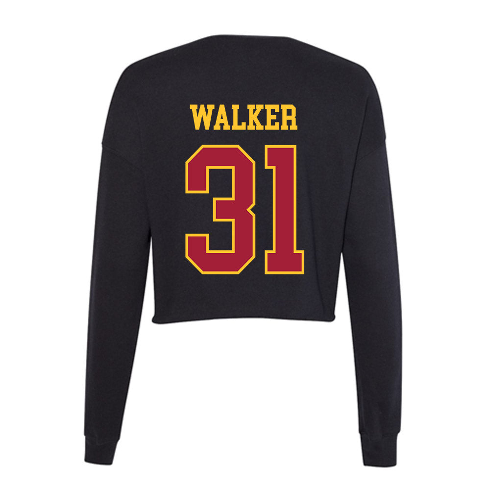 USC - NCAA Beach Volleyball : Gabby Walker - Women's Cropped Crew Fleece-1