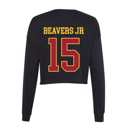 USC - NCAA Football : Anthony Beavers Jr - Women's Cropped Crew Fleece-1