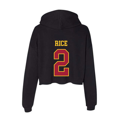 USC - NCAA Football : Brenden Rice - Women's Crop Fleece Hoodie-1