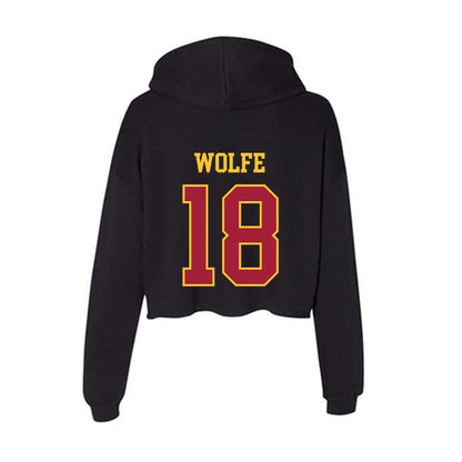 USC - NCAA Football : Jude Wolfe - Women's Crop Fleece Hoodie-1
