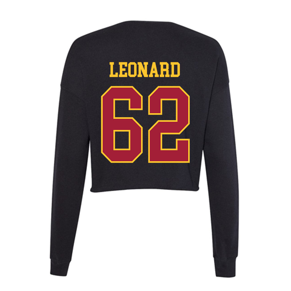 USC - NCAA Football : Travis Leonard - Women's Cropped Crew Fleece-1