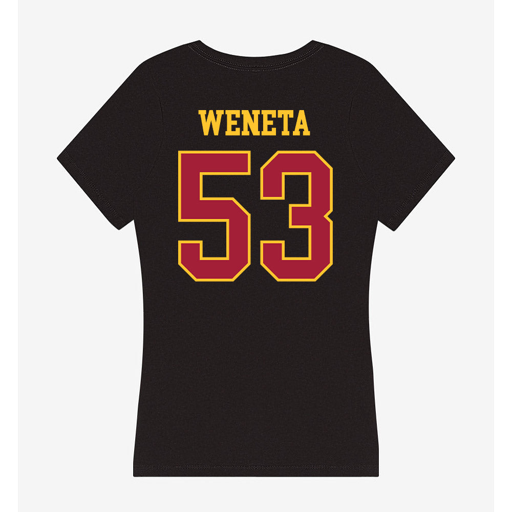 USC - NCAA Football : Nathan Weneta - Women's V-Neck T-Shirt-1
