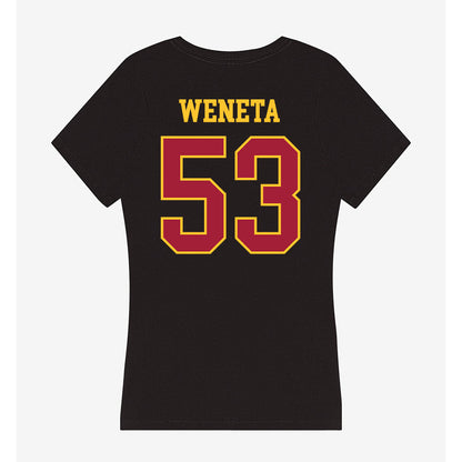 USC - NCAA Football : Nathan Weneta - Women's V-Neck T-Shirt-1