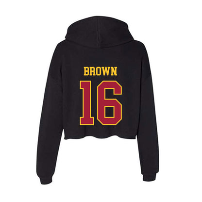 USC - NCAA Football : Prophet Brown - Women's Crop Fleece Hoodie-1
