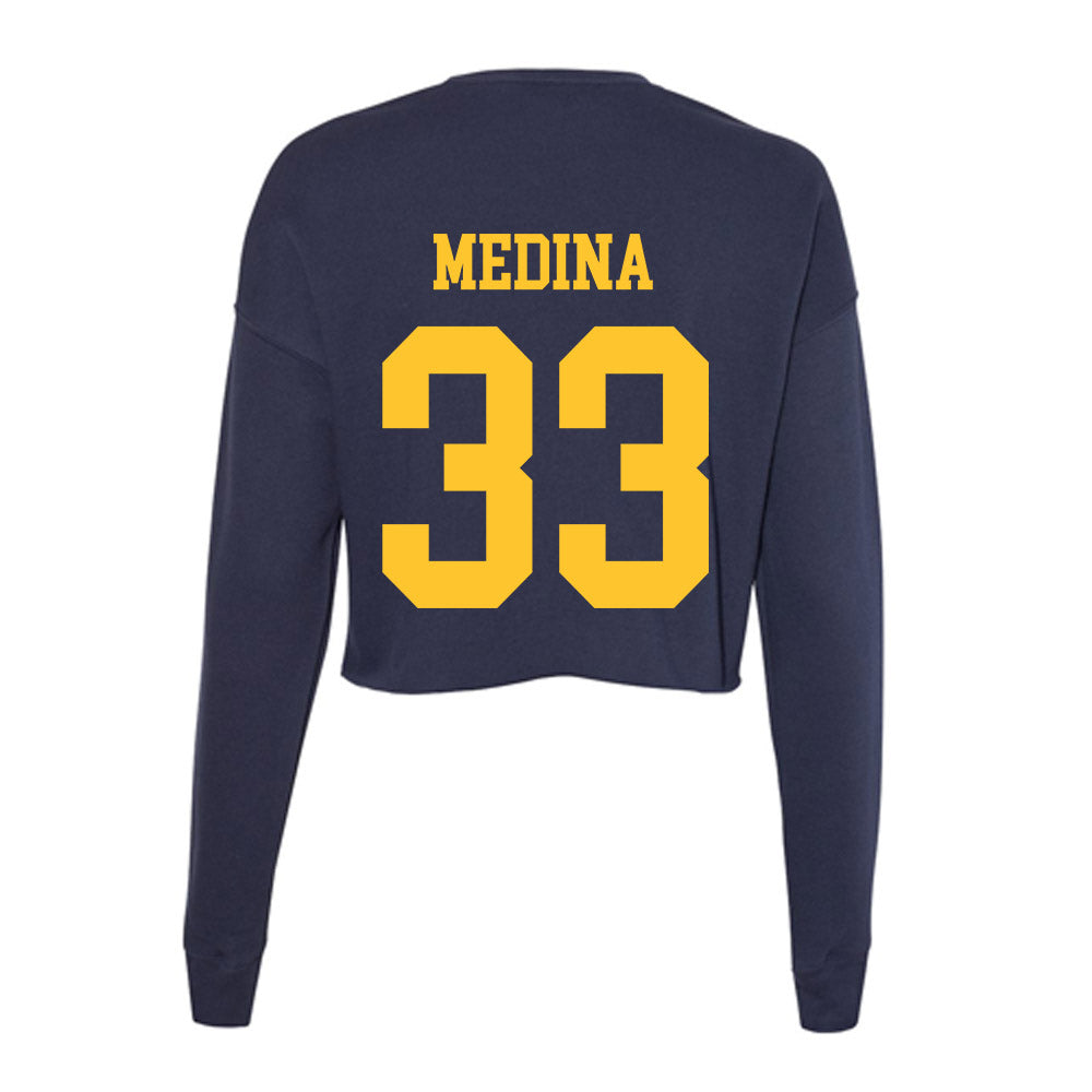 UC Berkeley - NCAA Softball : Holly Medina - Women's Cropped Crew Fleece-1