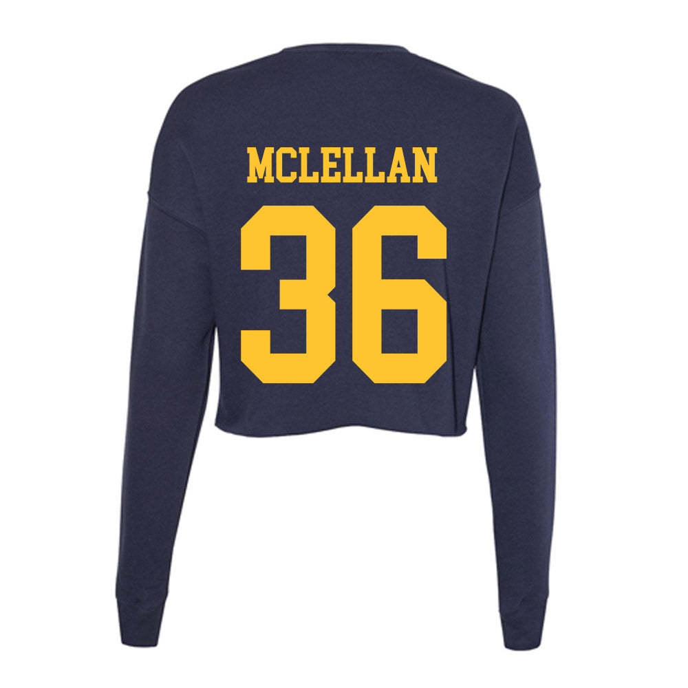 UC Berkeley - NCAA Football : Jude McLellan - Classic Shersey Women's Cropped Crew Fleece-1