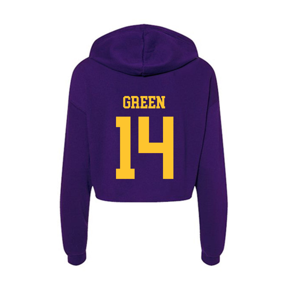 LSU - NCAA Football : Trey'Dez Green - Women's Crop Fleece Hoodie-1