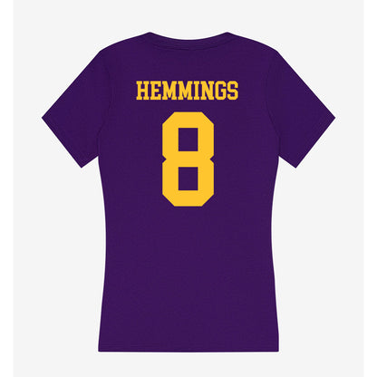 LSU - NCAA Women's Volleyball : Ella Hemmings - Women's V-Neck T-Shirt-1