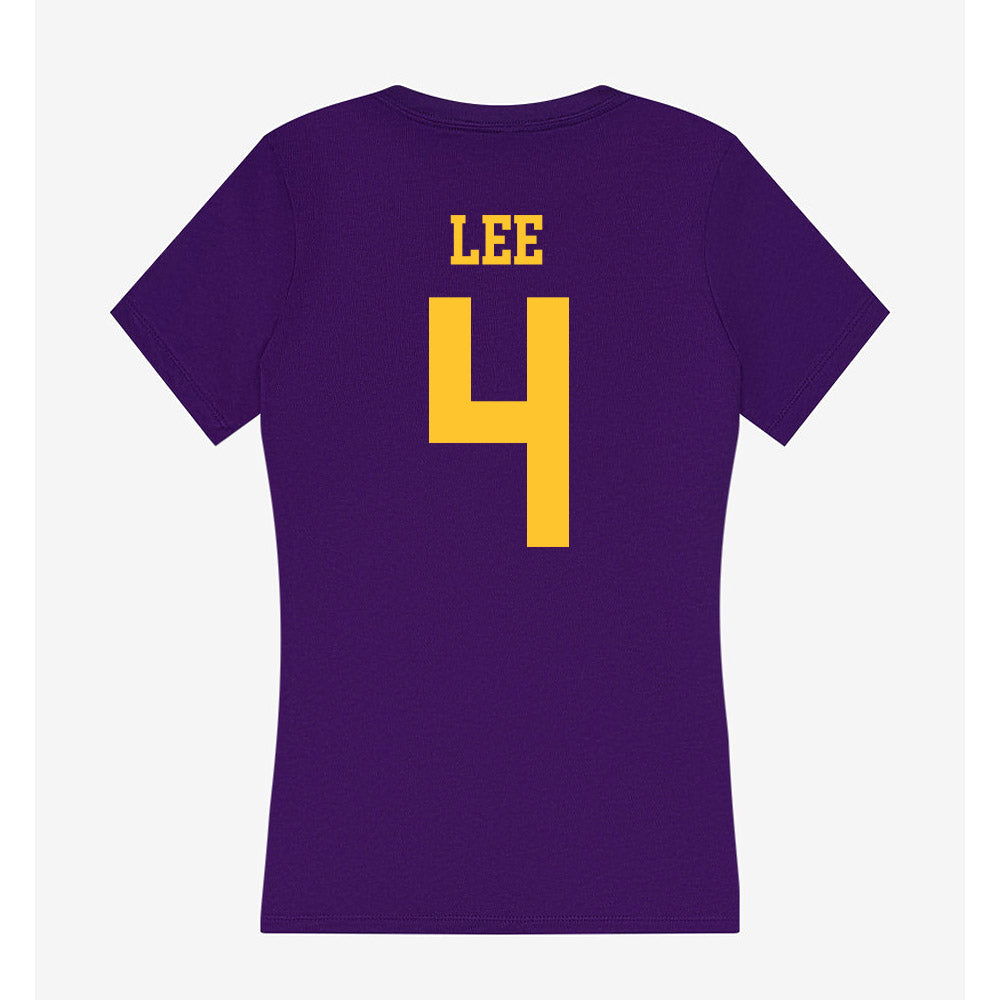 LSU - NCAA Women's Volleyball : Angie Lee - Women's V-Neck T-Shirt-1