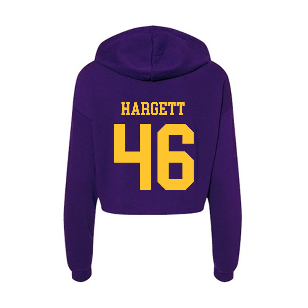 LSU - NCAA Football : Badger Hargett - Women's Crop Fleece Hoodie-1