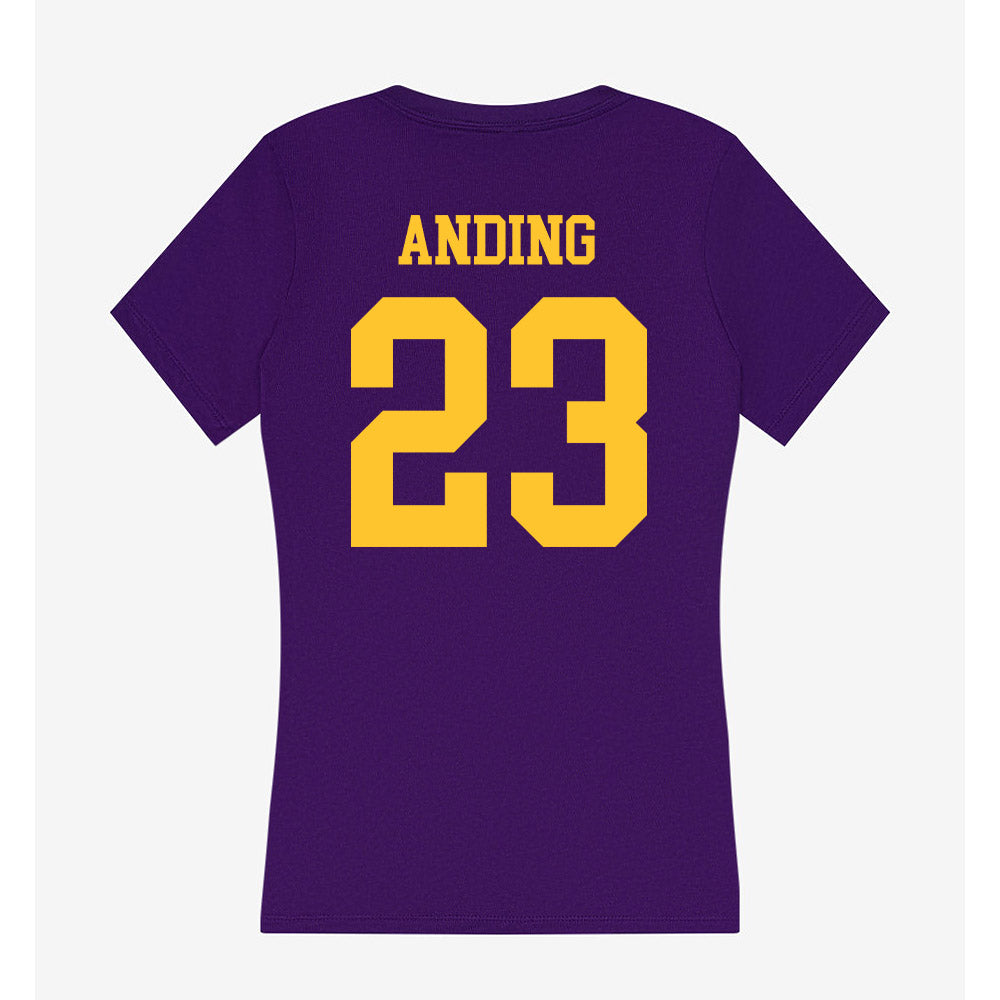 LSU - NCAA Football : Aidan Anding - Women's V-Neck T-Shirt-1