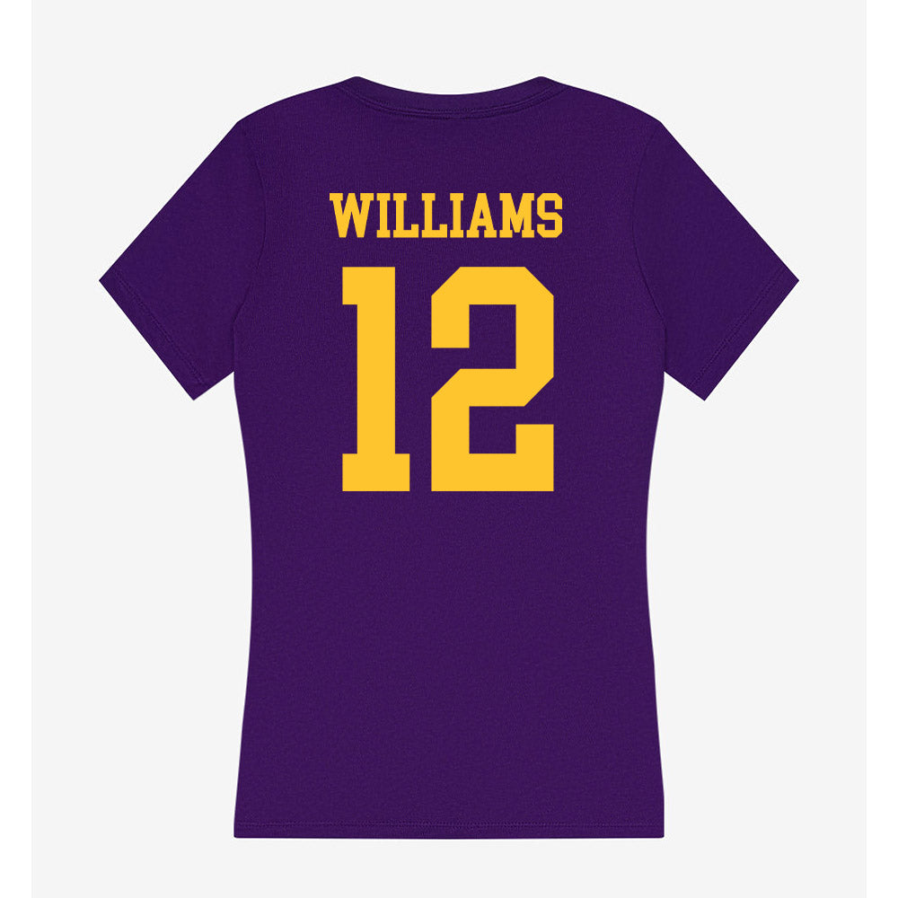 LSU - NCAA Women's Basketball : Mikaylah Williams - Women's V-Neck T-Shirt-1