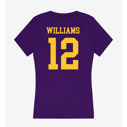 LSU - NCAA Women's Basketball : Mikaylah Williams - Women's V-Neck T-Shirt-1