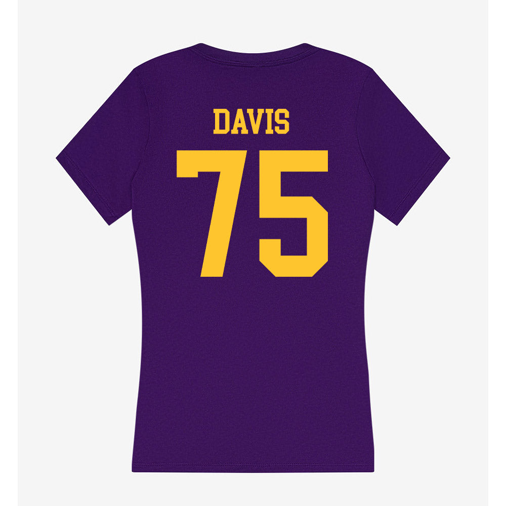LSU - NCAA Football : Weston Davis - Women's V-Neck T-Shirt-1