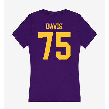 LSU - NCAA Football : Weston Davis - Women's V-Neck T-Shirt-1